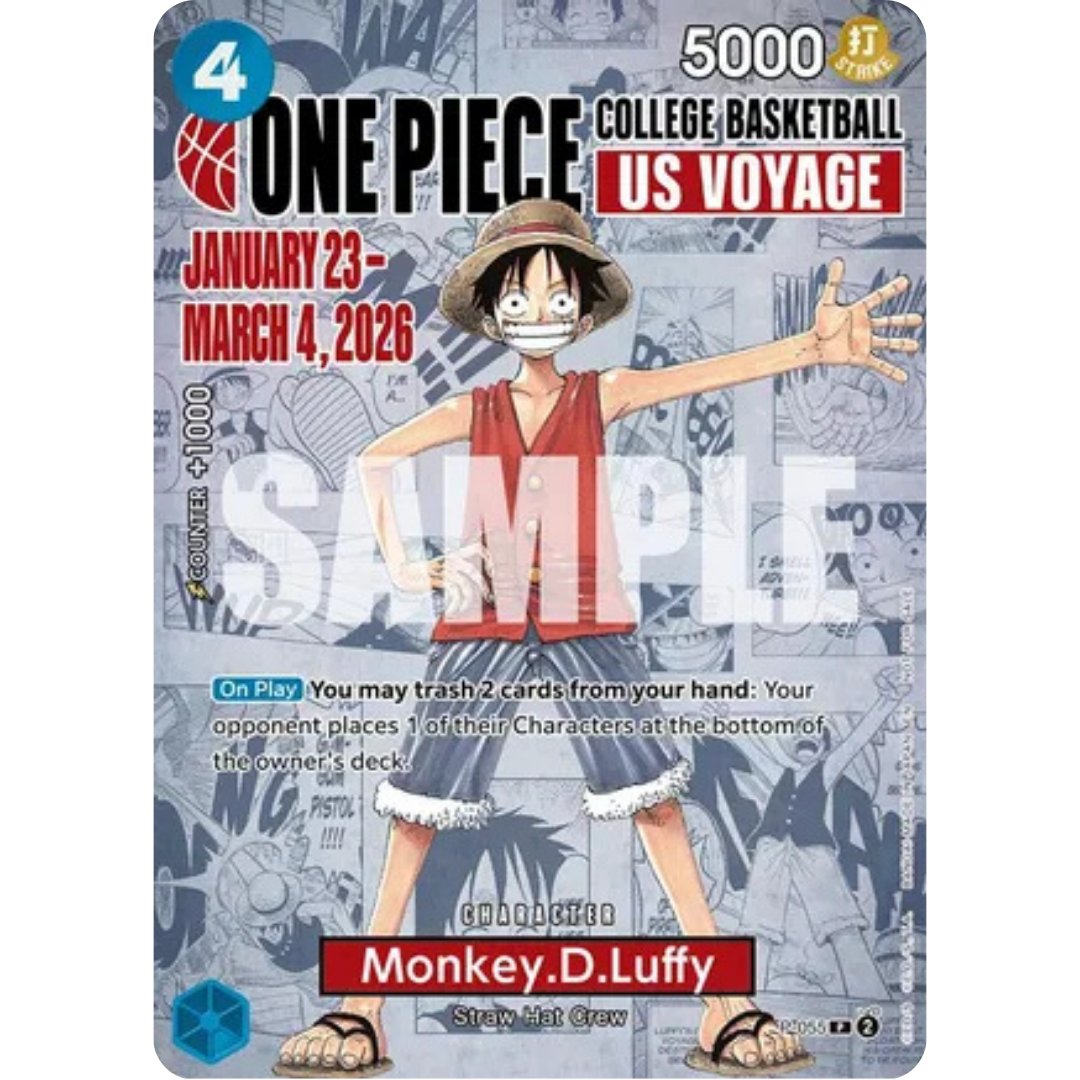 Monkey.D.Luffy (055) (College Basketball US Voyage) (P-055) - One Piece Promotion Cards Foil