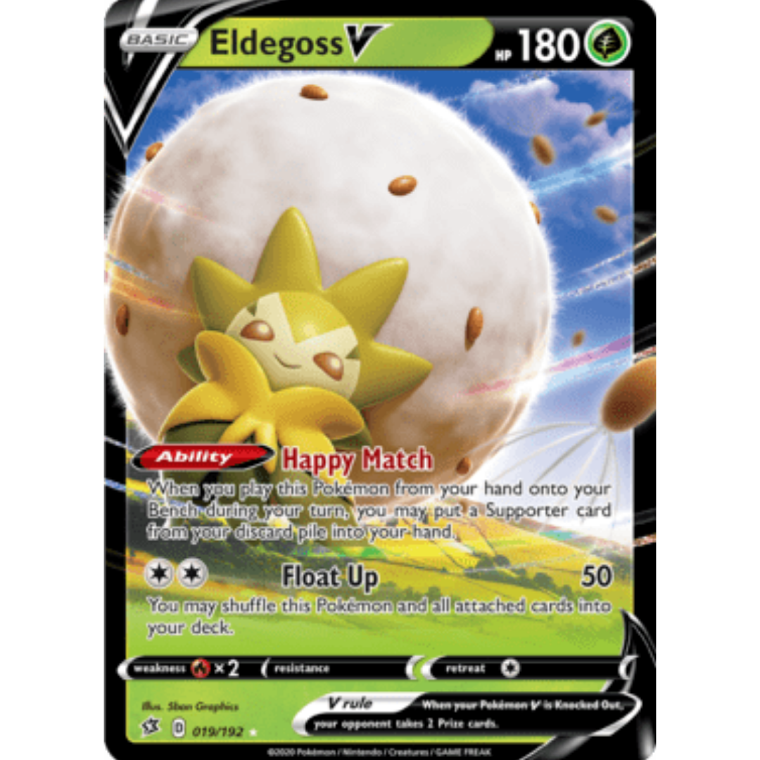 Eldegoss V 019 - Holofoil SWSH02 Rebel Clash - Ultra Rare