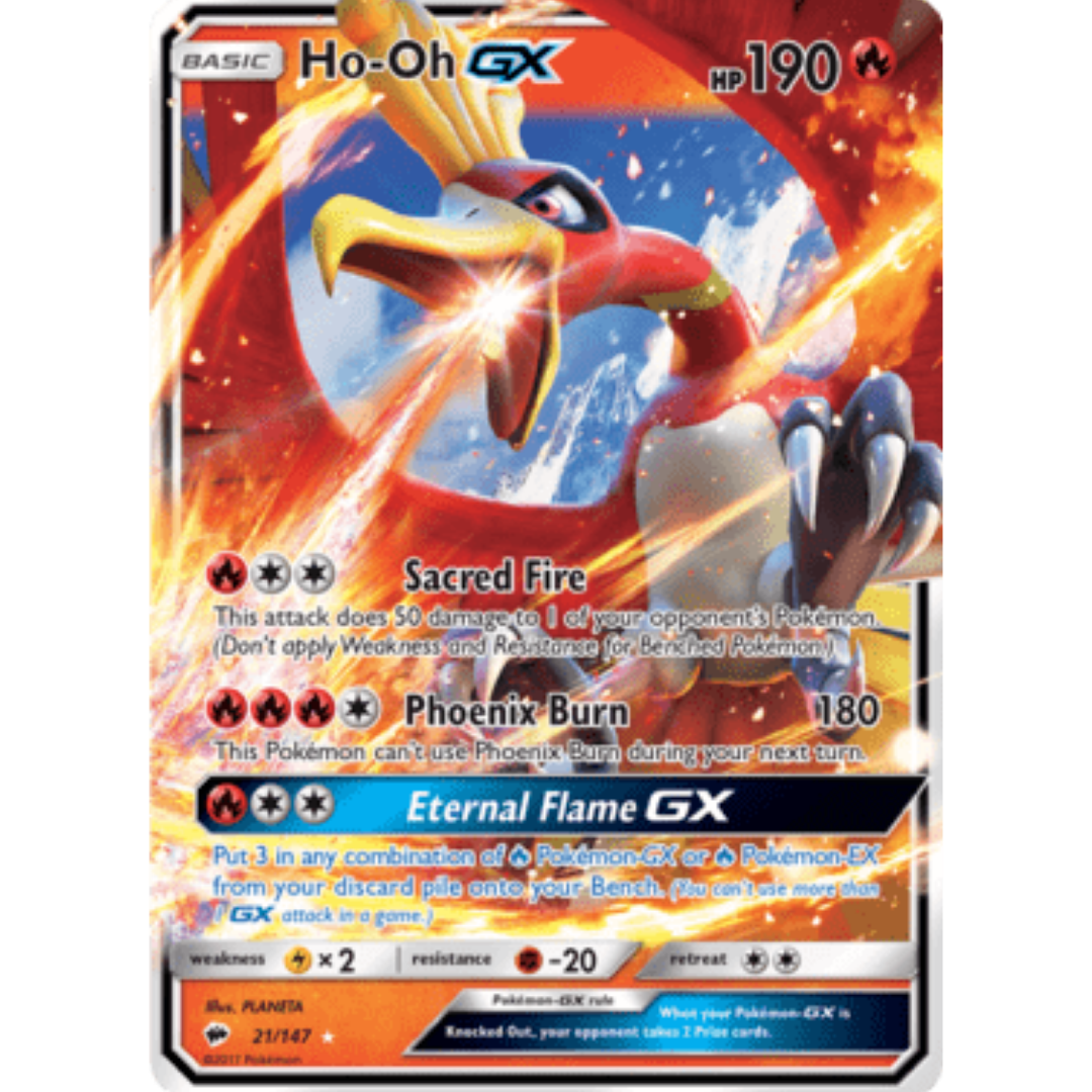 Ho-Oh GX 021 - Holofoil SM Burning Shadows - Ultra Rare