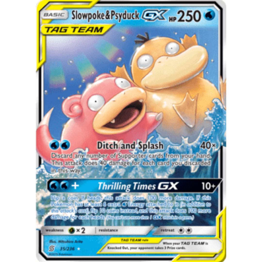 Slowpoke & Psyduck GX 035/236 - Holofoil SM Unified Minds - Ultra Rare