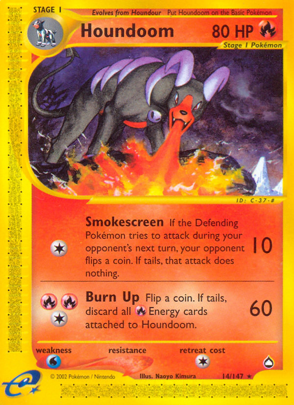 Houndoom (14) 014 Aquapolis - Rare