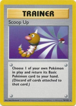 Scoop Up 078/102 - Unlimited Base Set Shadowless - Rare