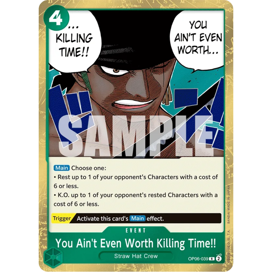 You Ain't Even Worth Killing Time!! (OP06-039) - Wings of the Captain Foil