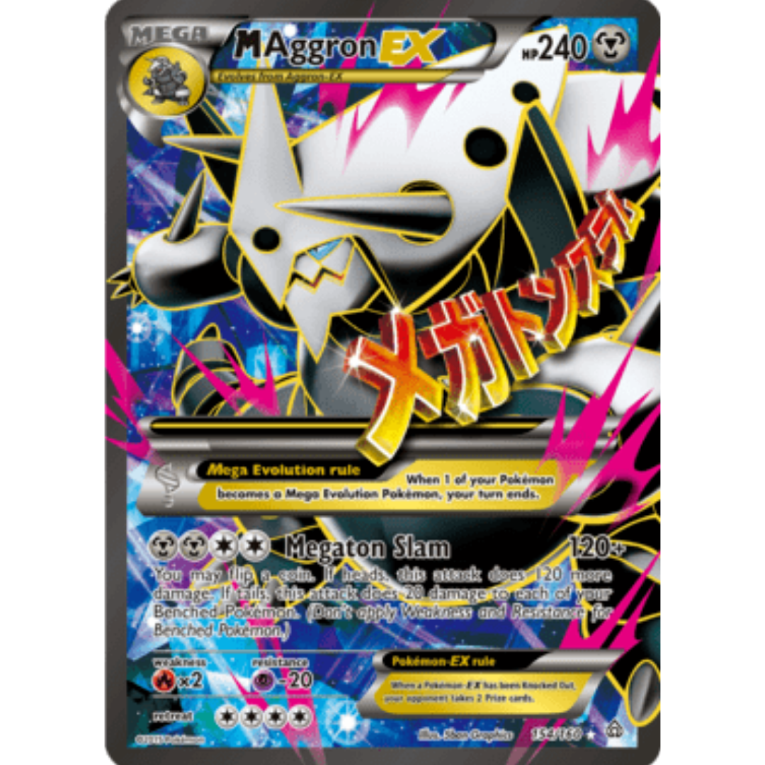 M Aggron EX (154 Full Art) 154/160 - Holofoil XY Primal Clash - Ultra Rare