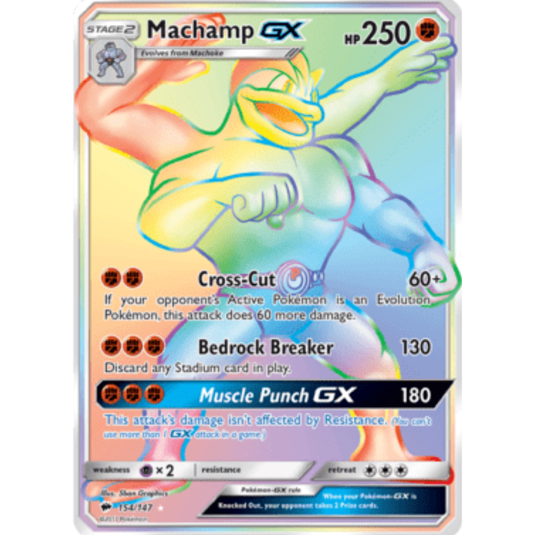 Machamp GX (Secret) - Holofoil SM Burning Shadows - Secret Rare