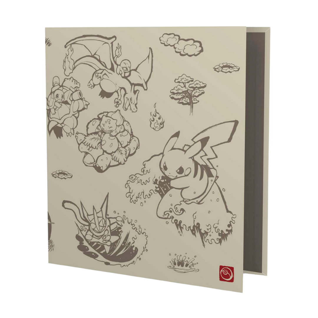 D-Ring Binder - Pikachu (Scroll Painting Style)