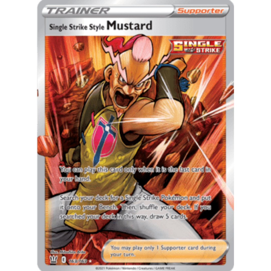 Single Strike Style Mustard (Full Art) 163 - Holofoil SWSH05 Battle Styles - Ultra Rare