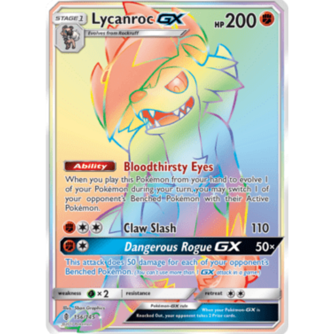 Lycanroc GX (Secret) - Holofoil SM Guardians Rising - Secret Rare