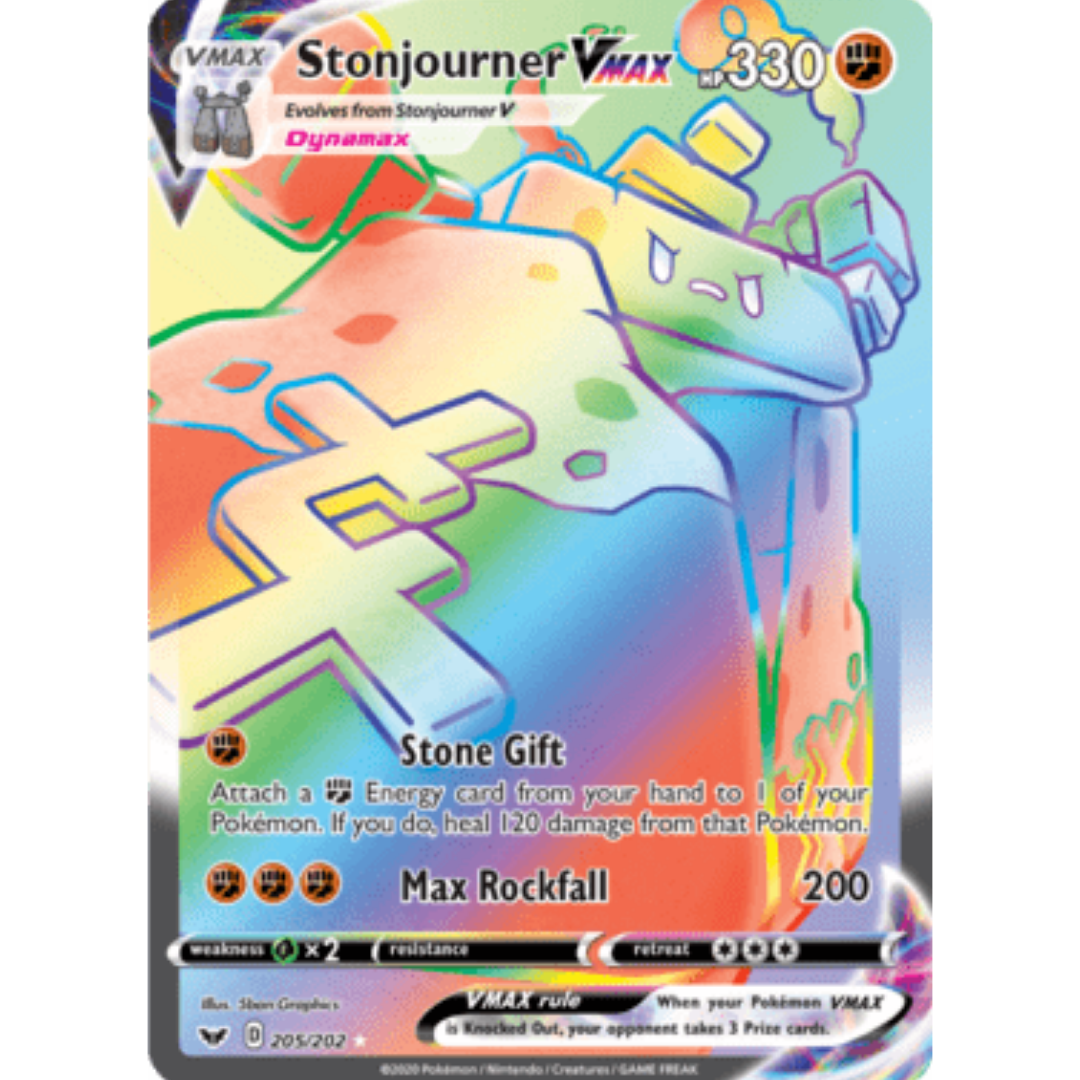 Stonjourner VMAX (Secret) 205 - Holofoil SWSH01 Sword & Shield Base Set - Secret Rare