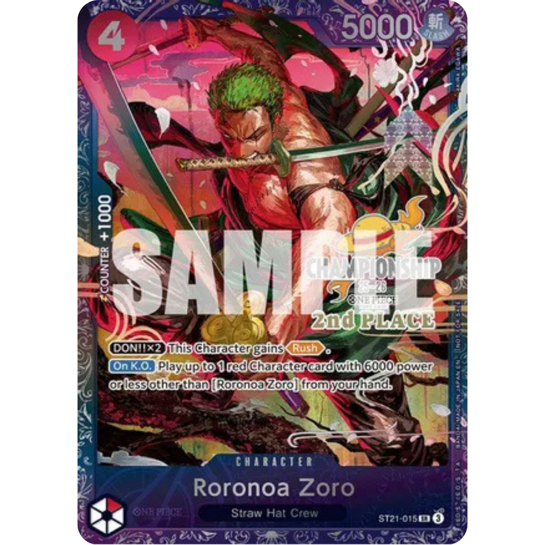 Roronoa Zoro (CS 25-26 2nd Place) (ST21-015) - One Piece Promotion Cards Foil