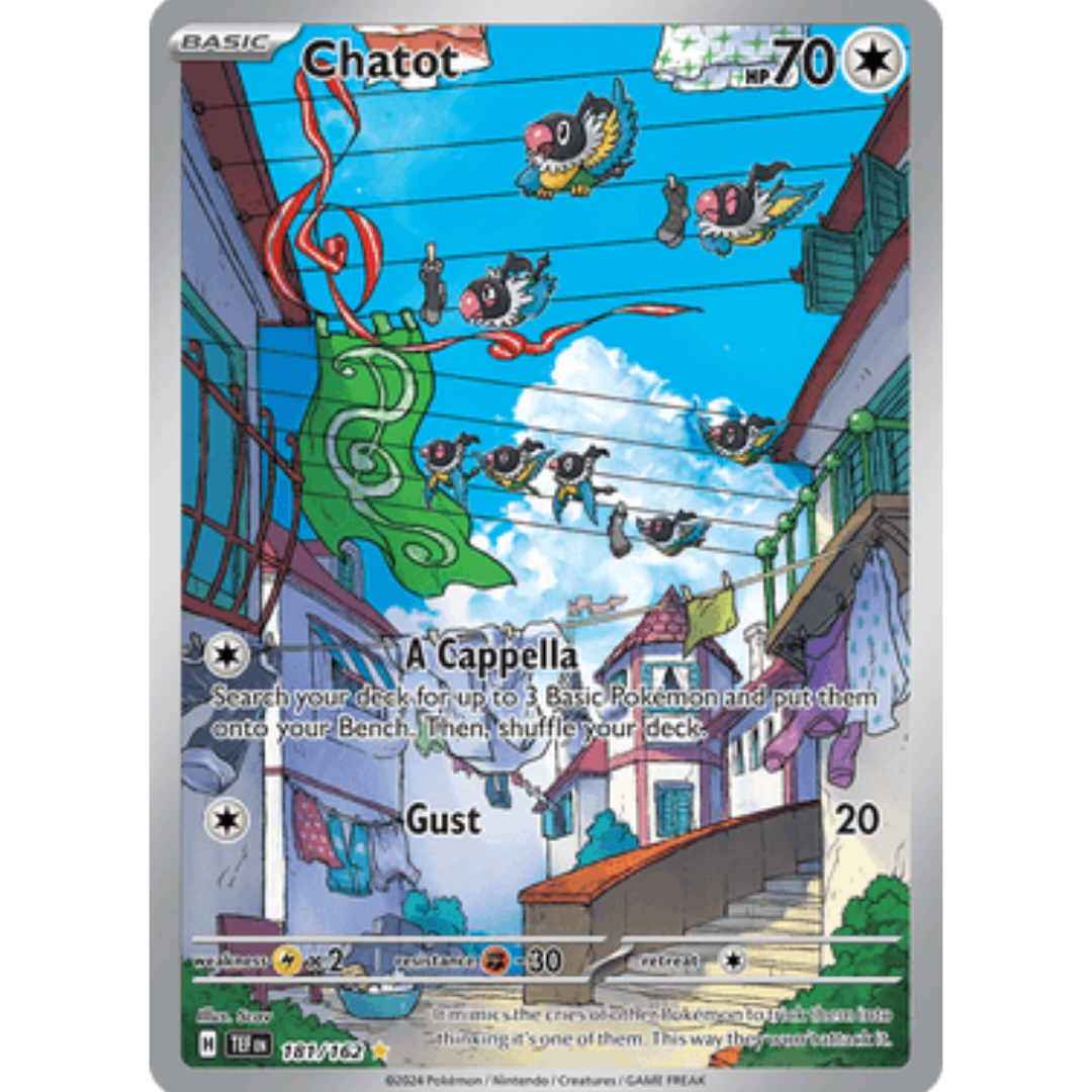 Chatot 181/162 - Holofoil SV05 Temporal Forces - Illustration Rare