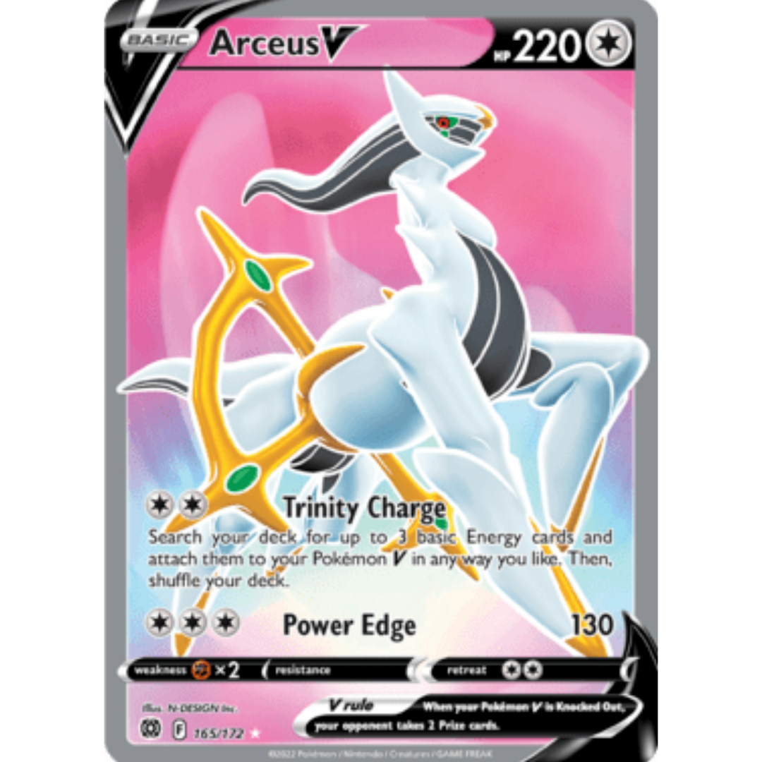 Arceus V (Full Art) 165 - Holofoil SWSH09 Brilliant Stars - Ultra Rare