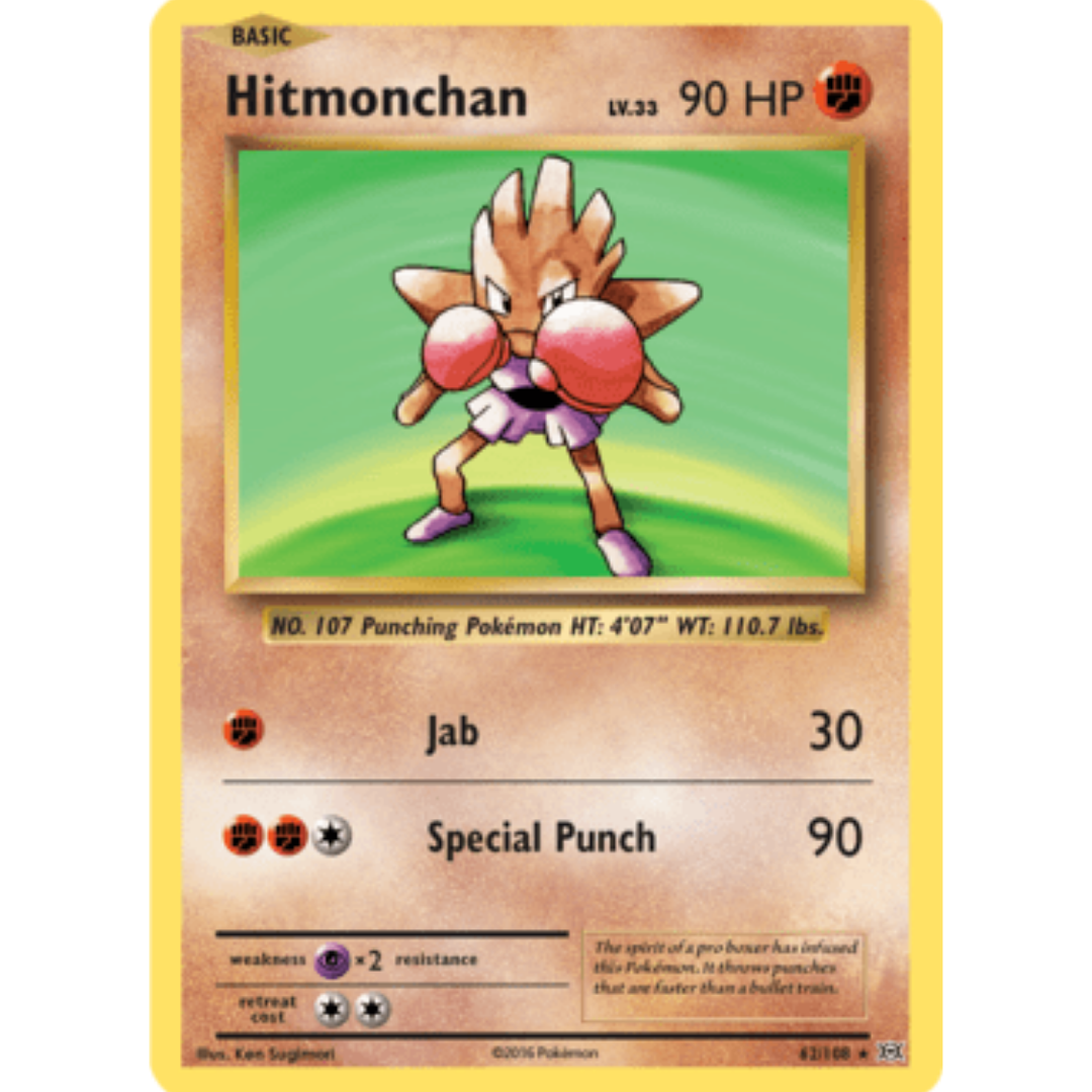 Hitmonchan 062/108 - Reverse Holofoil XY Evolutions - Holo Rare