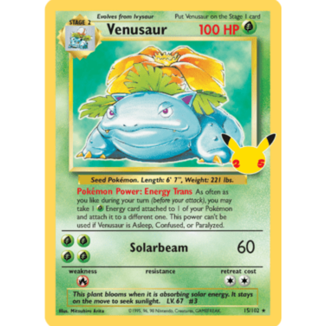 Venusaur 015/102 - Holofoil Celebrations Classic Collection - Classic Collection