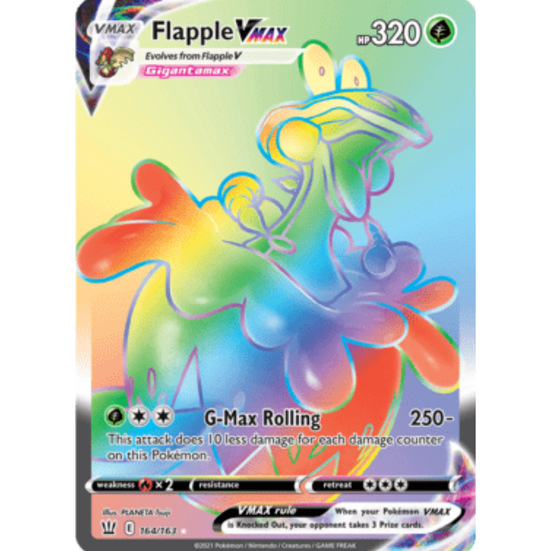 Flapple VMAX (Secret) 164 - Holofoil SWSH05 Battle Styles - Secret Rare