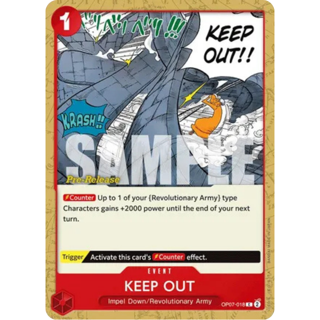 Keep Out (OP07-018) - 500 Years in the Future Pre-Release Cards