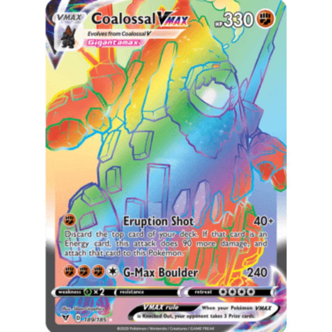 Coalossal VMAX (Secret) 189 - Holofoil SWSH04 Vivid Voltage - Secret Rare