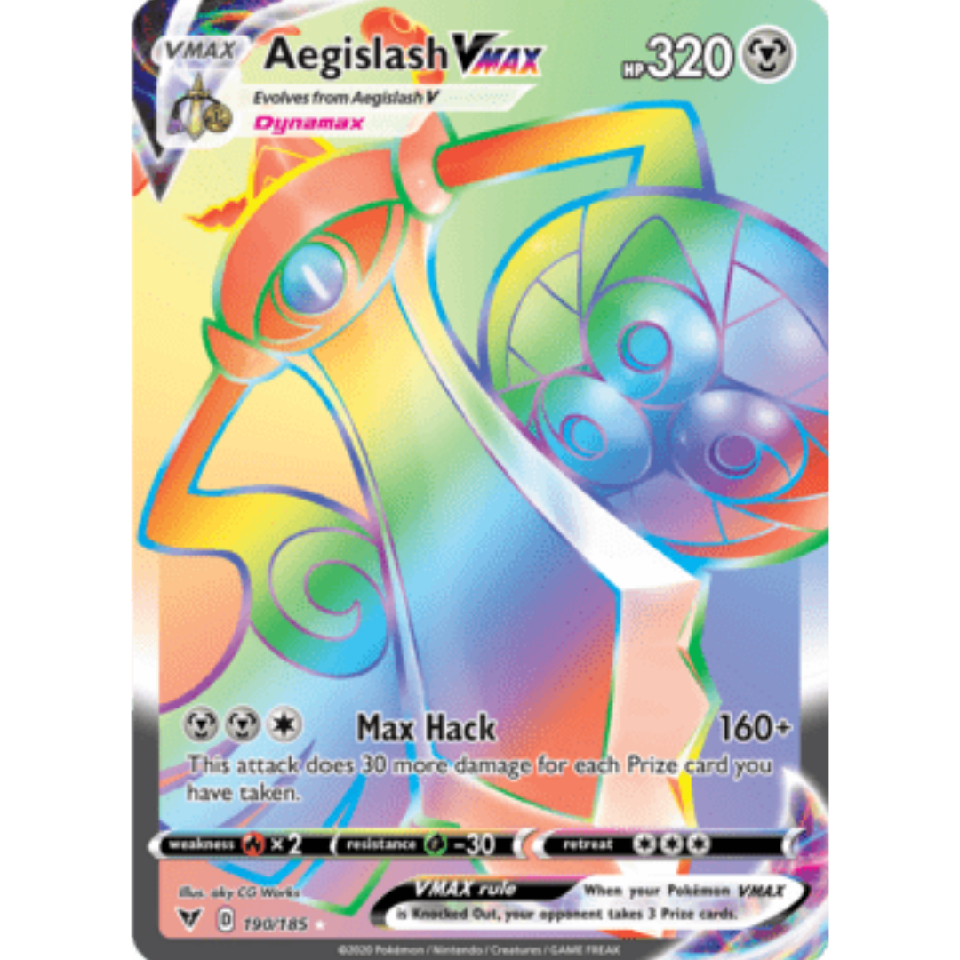 Aegislash VMAX (Secret) 190 - Holofoil SWSH04 Vivid Voltage - Secret Rare