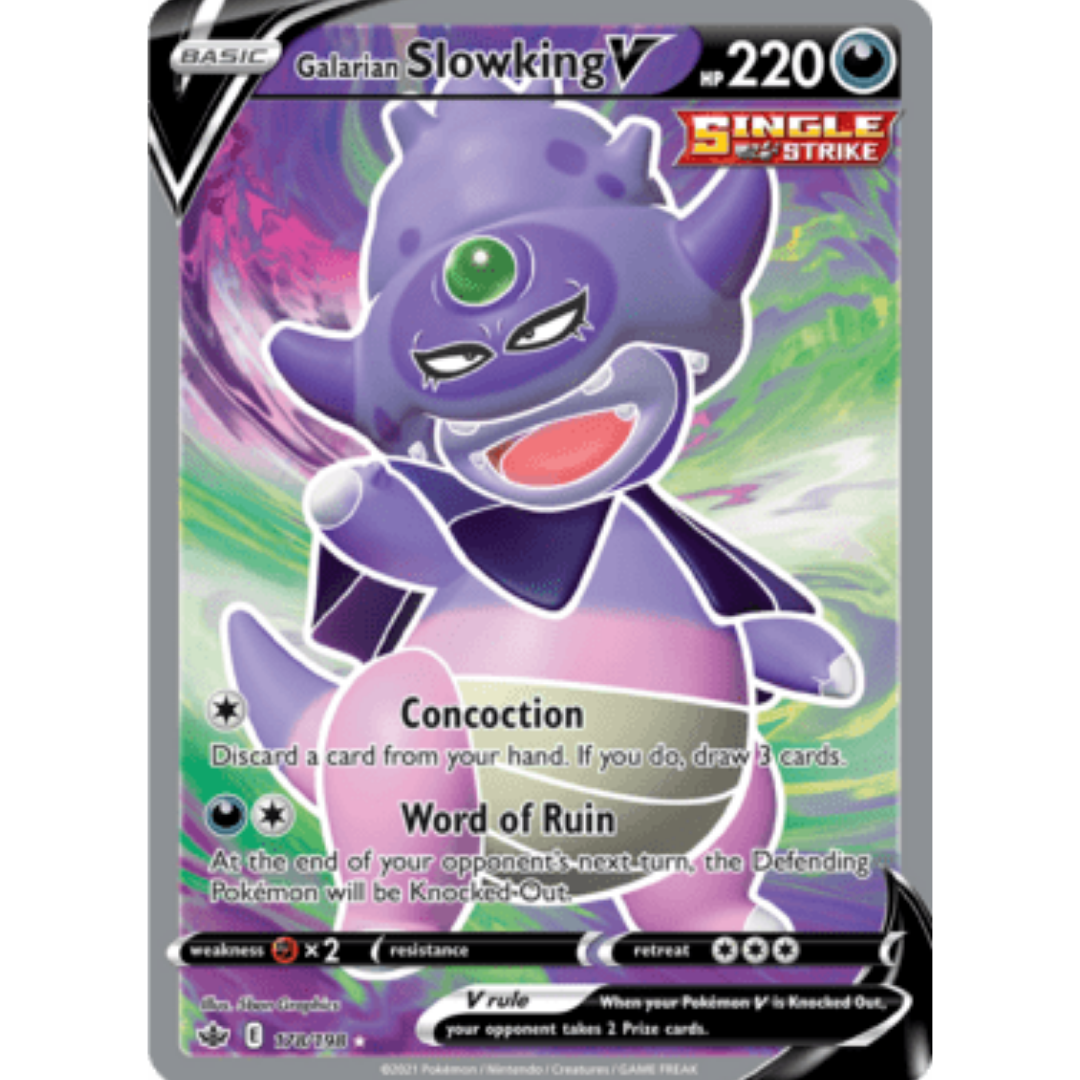Galarian Slowking V (Full Art) 178 - Holofoil SWSH06 Chilling Reign - Ultra Rare