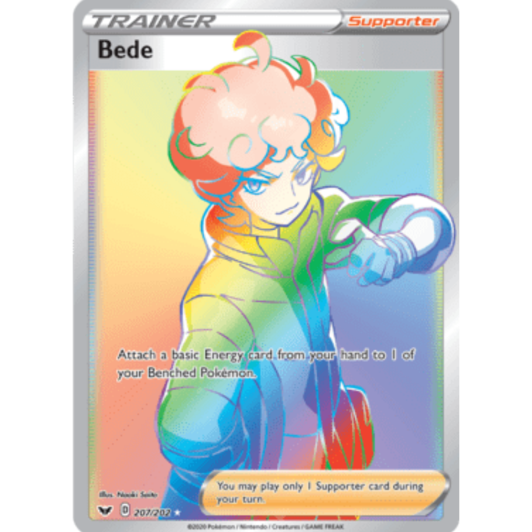 Bede (Secret) 207/202 - Holofoil SWSH01 Sword & Shield Base Set - Secret Rare