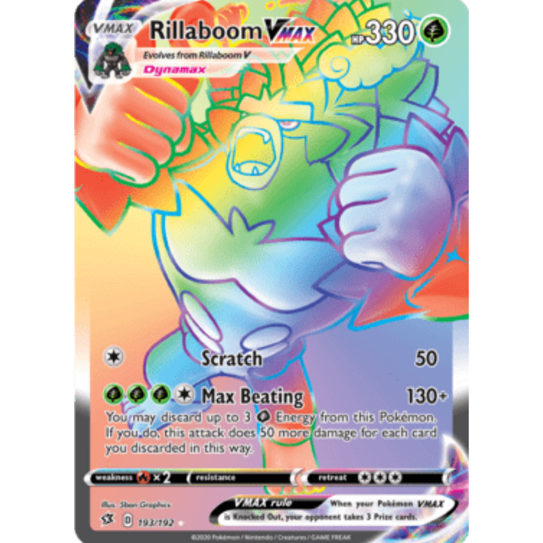 Rillaboom VMAX (Secret) - Holofoil SWSH02 Rebel Clash - Secret Rare