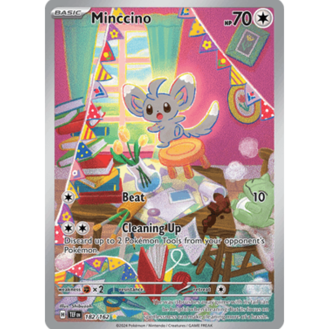 Minccino 182/162 - Holofoil SV05 Temporal Forces - Illustration Rare