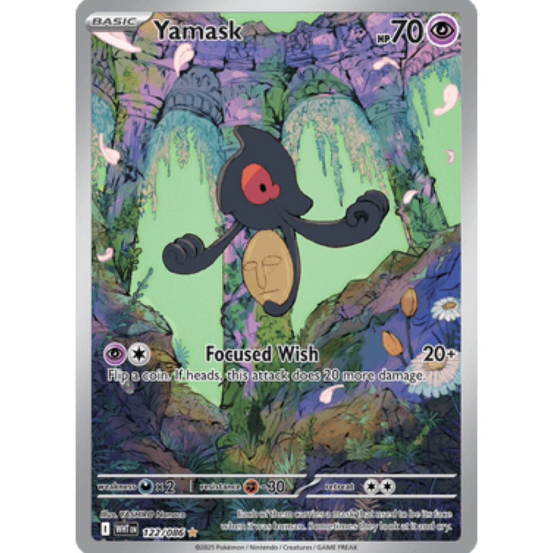 Yamask 122/086 - Holofoil SV White Flare - Illustration Rare