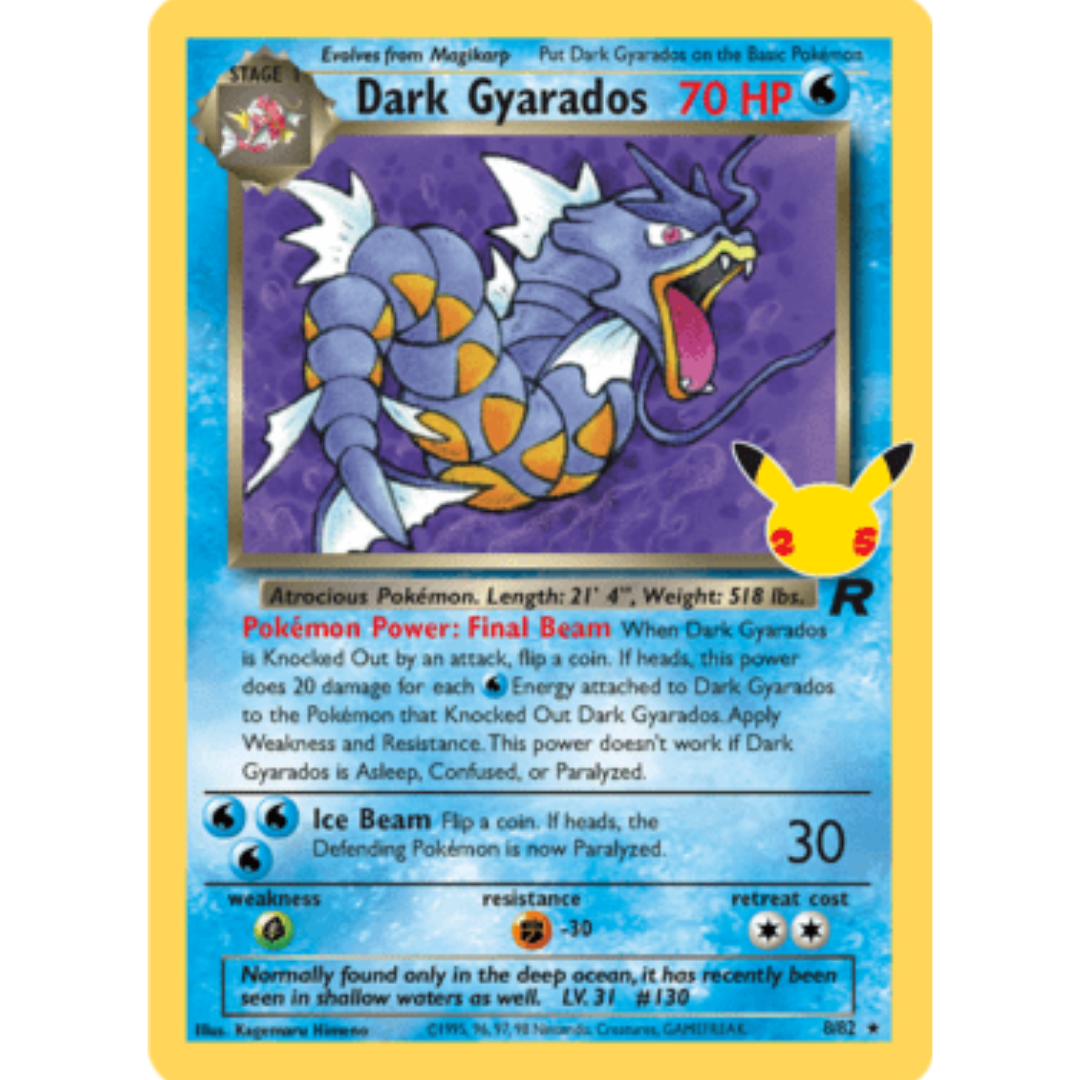 Dark Gyarados 008 - Holofoil Celebrations Classic Collection - Classic Collection