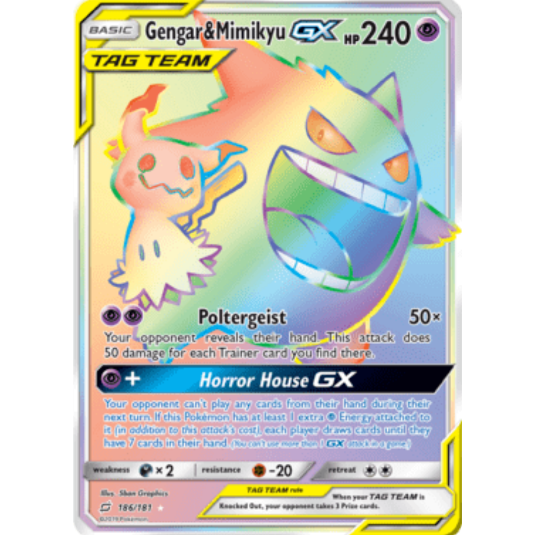 Gengar & Mimikyu GX (Secret) - Holofoil SM Team Up - Secret Rare