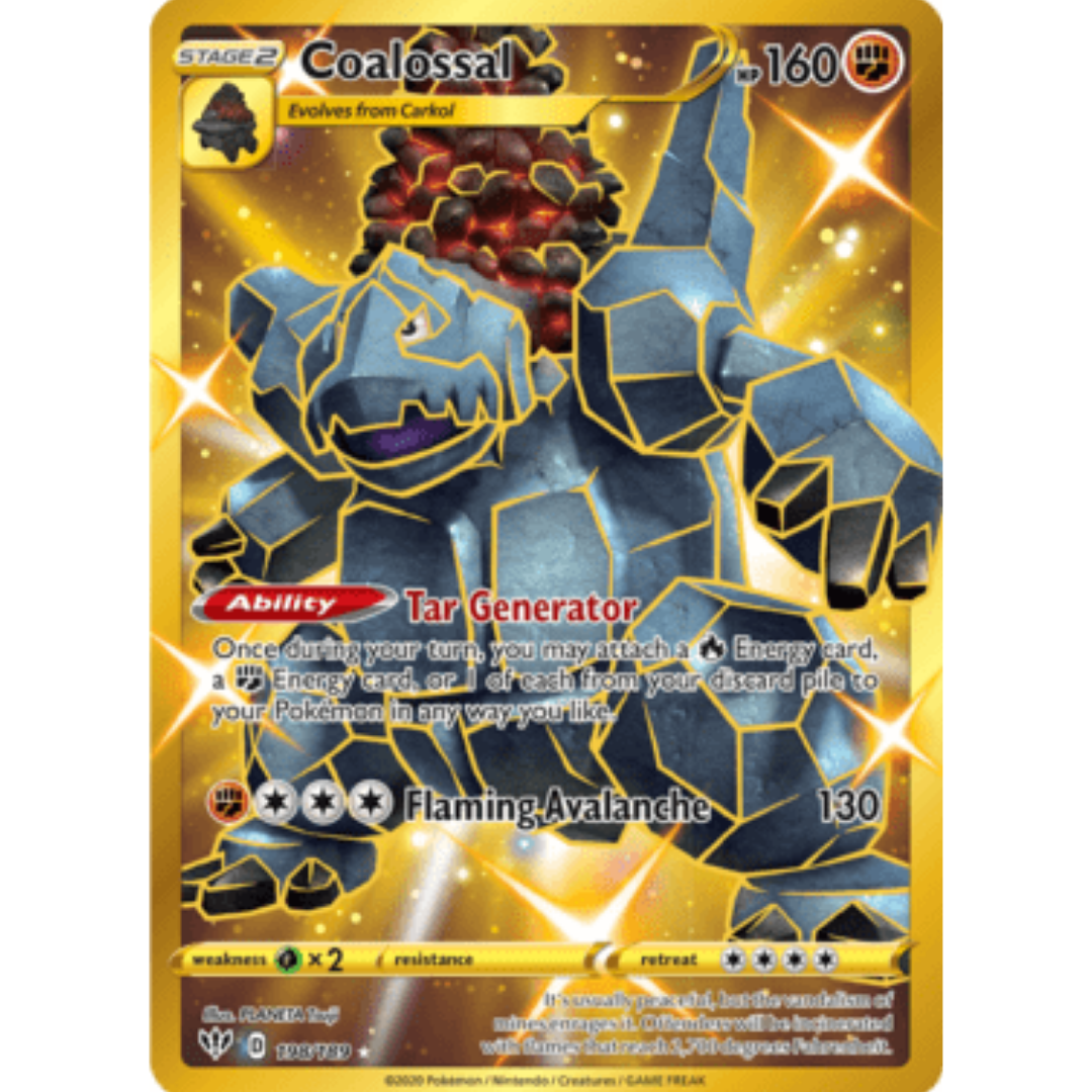 Coalossal (Secret) 198 - Holofoil SWSH03 Darkness Ablaze - Secret Rare