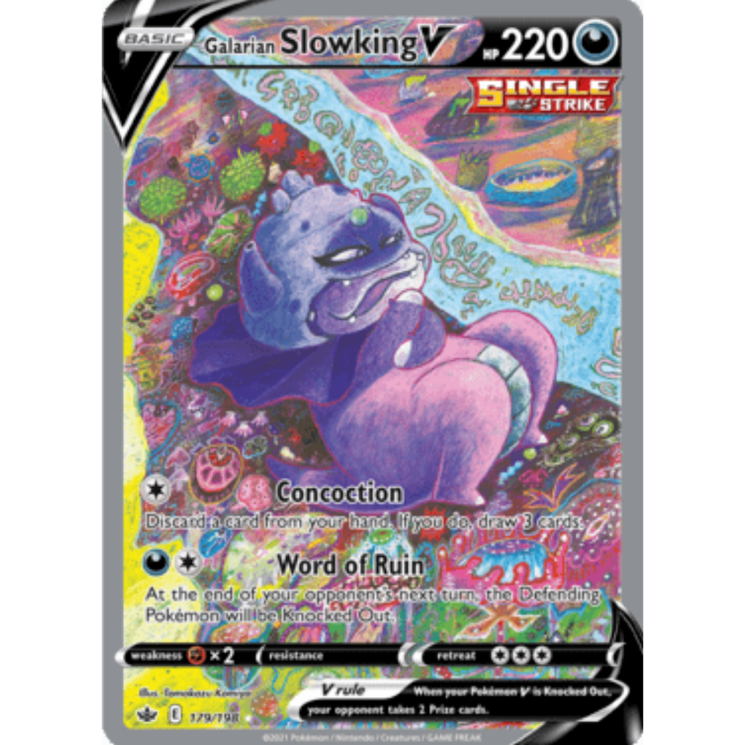 Galarian Slowking V (Alternate Full Art) 179 - Holofoil SWSH06 Chilling Reign - Ultra Rare