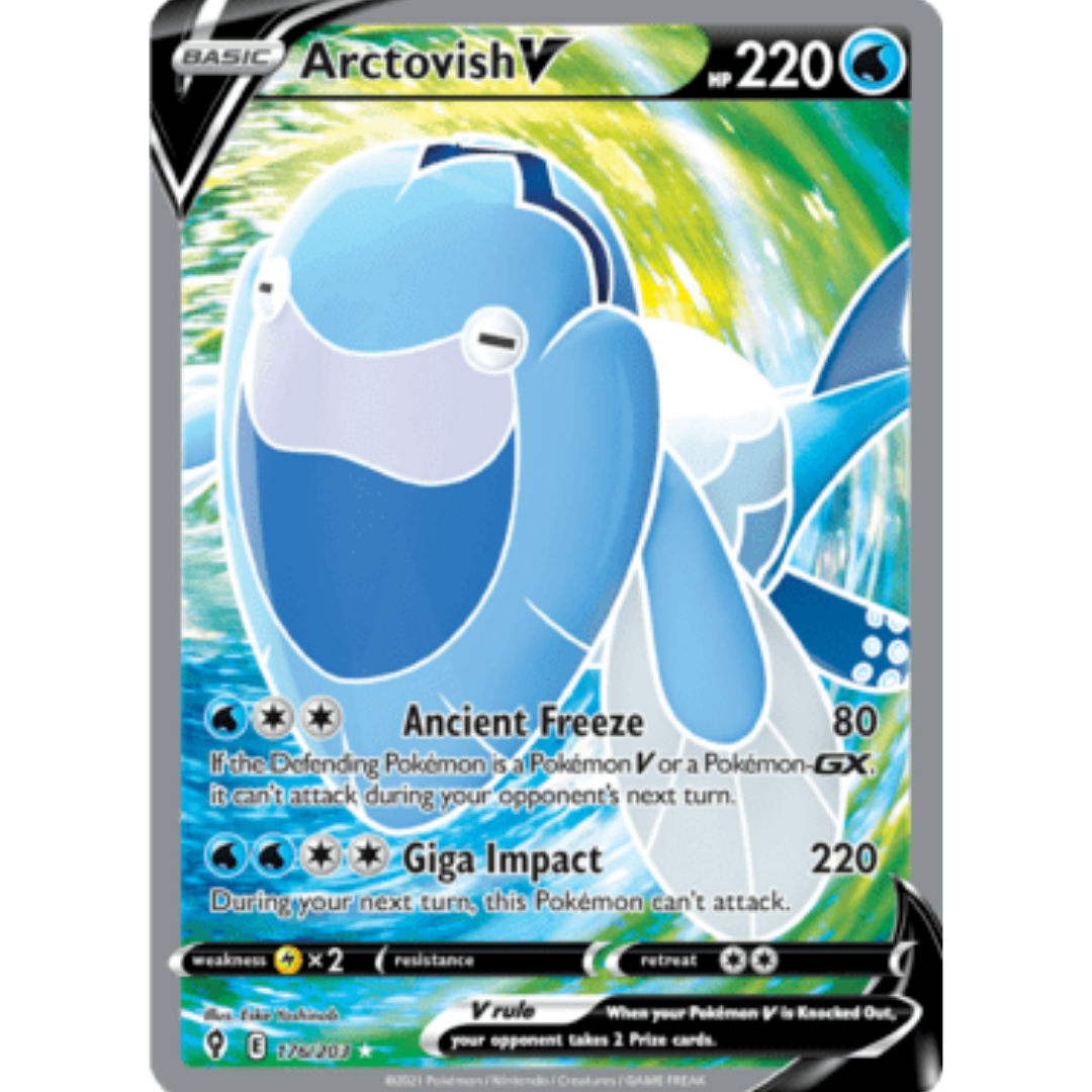 Arctovish V (Full Art) 176 - Holofoil SWSH07 Evolving Skies - Ultra Rare