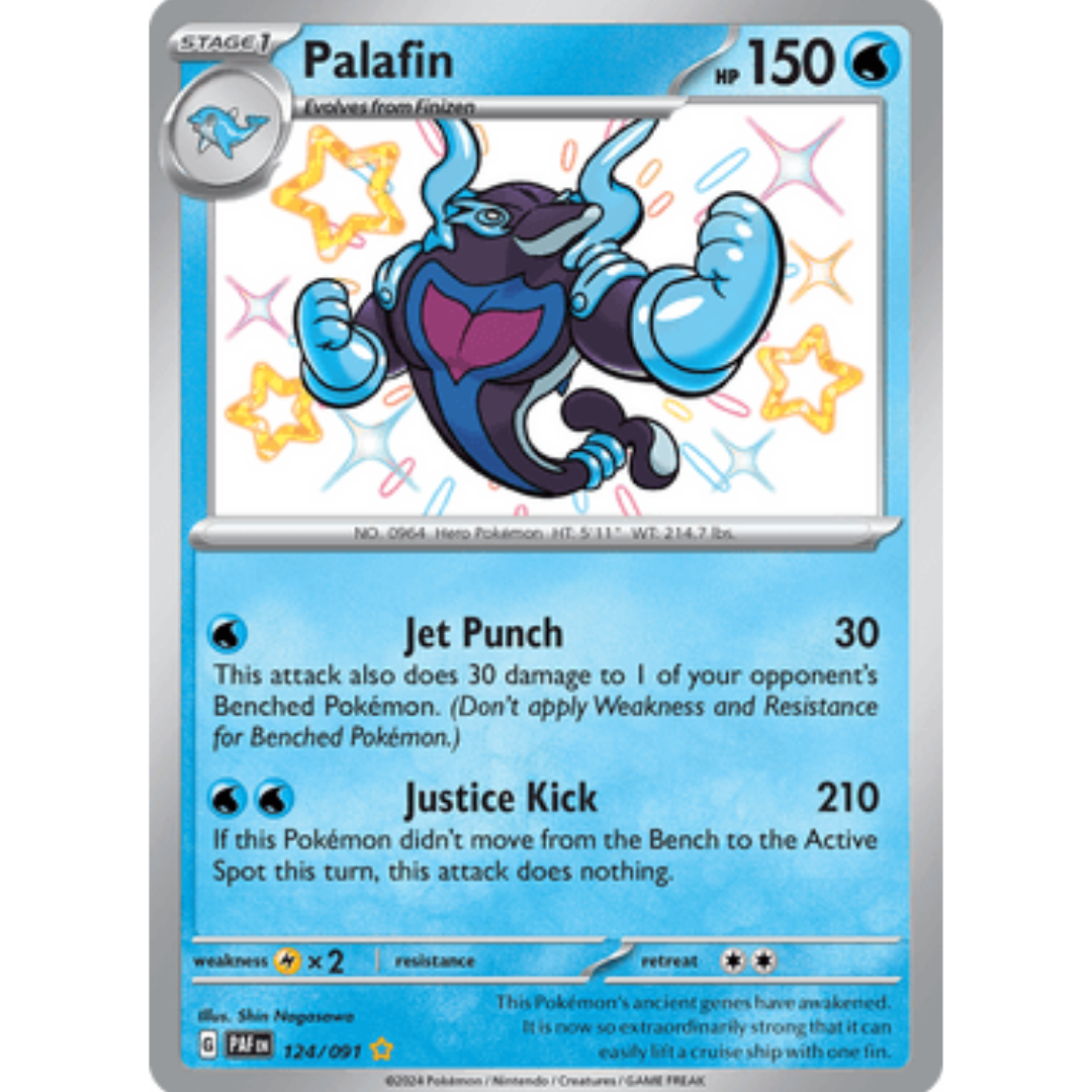 Palafin 124/091 - Holofoil SV Paldean Fates - Shiny Rare