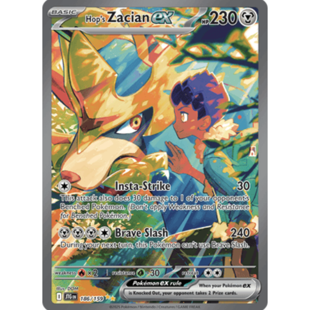 Hop's Zacian ex 186/159 - Holofoil SV09 Journey Together - Special Illustration Rare