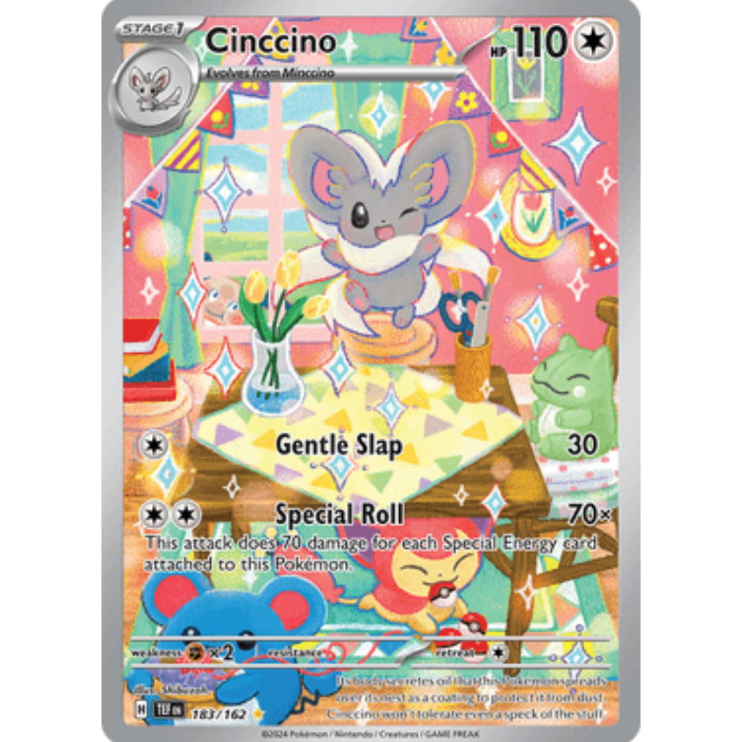 Cinccino 183/162 - Holofoil SV05 Temporal Forces - Illustration Rare
