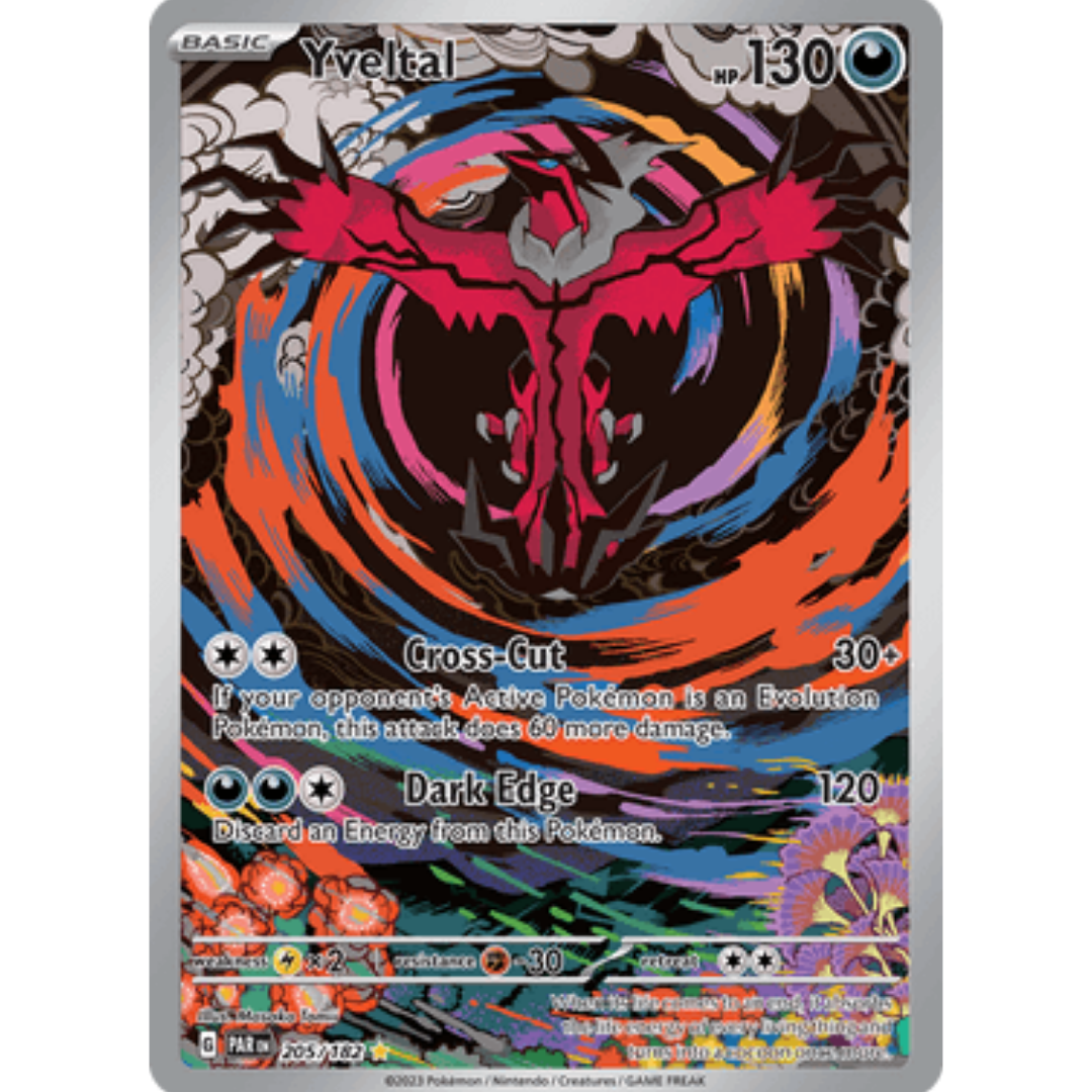 Yveltal 205/182 - Holofoil SV04 Paradox Rift - Illustration Rare