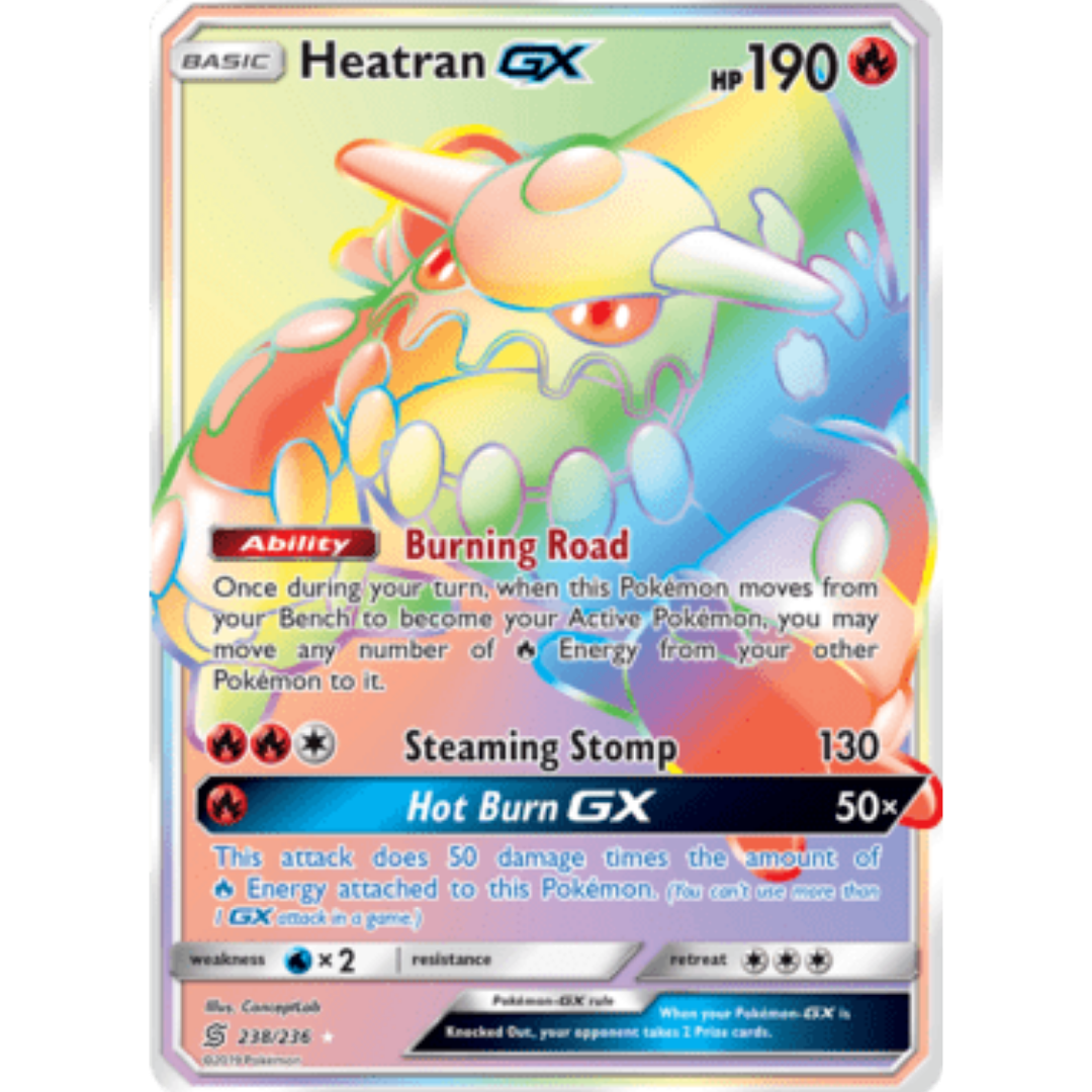 Heatran GX (Secret) 238 - Holofoil SM Unified Minds - Secret Rare