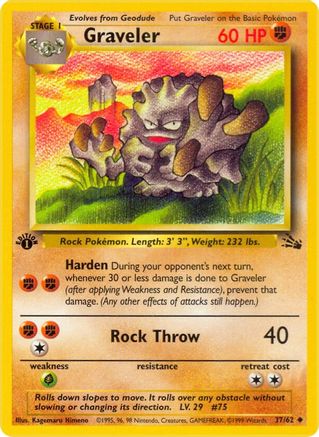 Graveler 037 - Unlimited Fossil - Uncommon