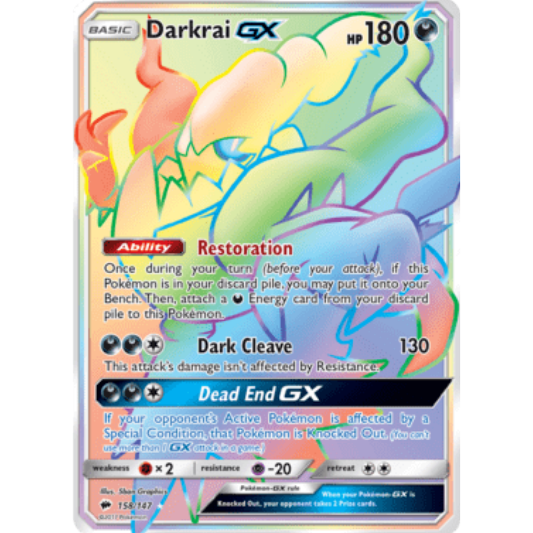 Darkrai GX (Secret) - Holofoil SM Burning Shadows - Secret Rare