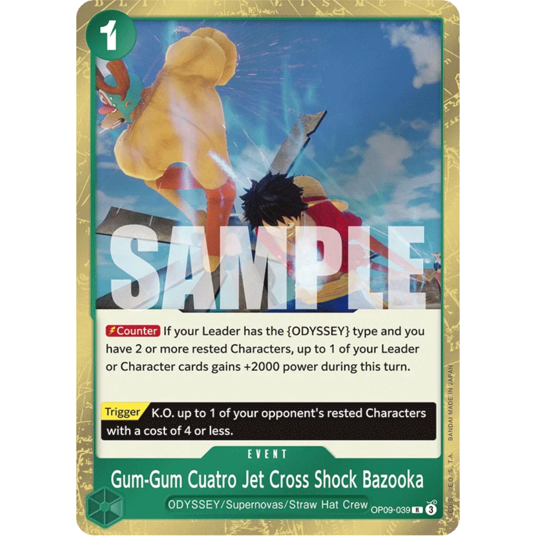 Gum-Gum Cuatro Jet Cross Shock Bazooka (OP09-039) - Emperors in the New World Foil