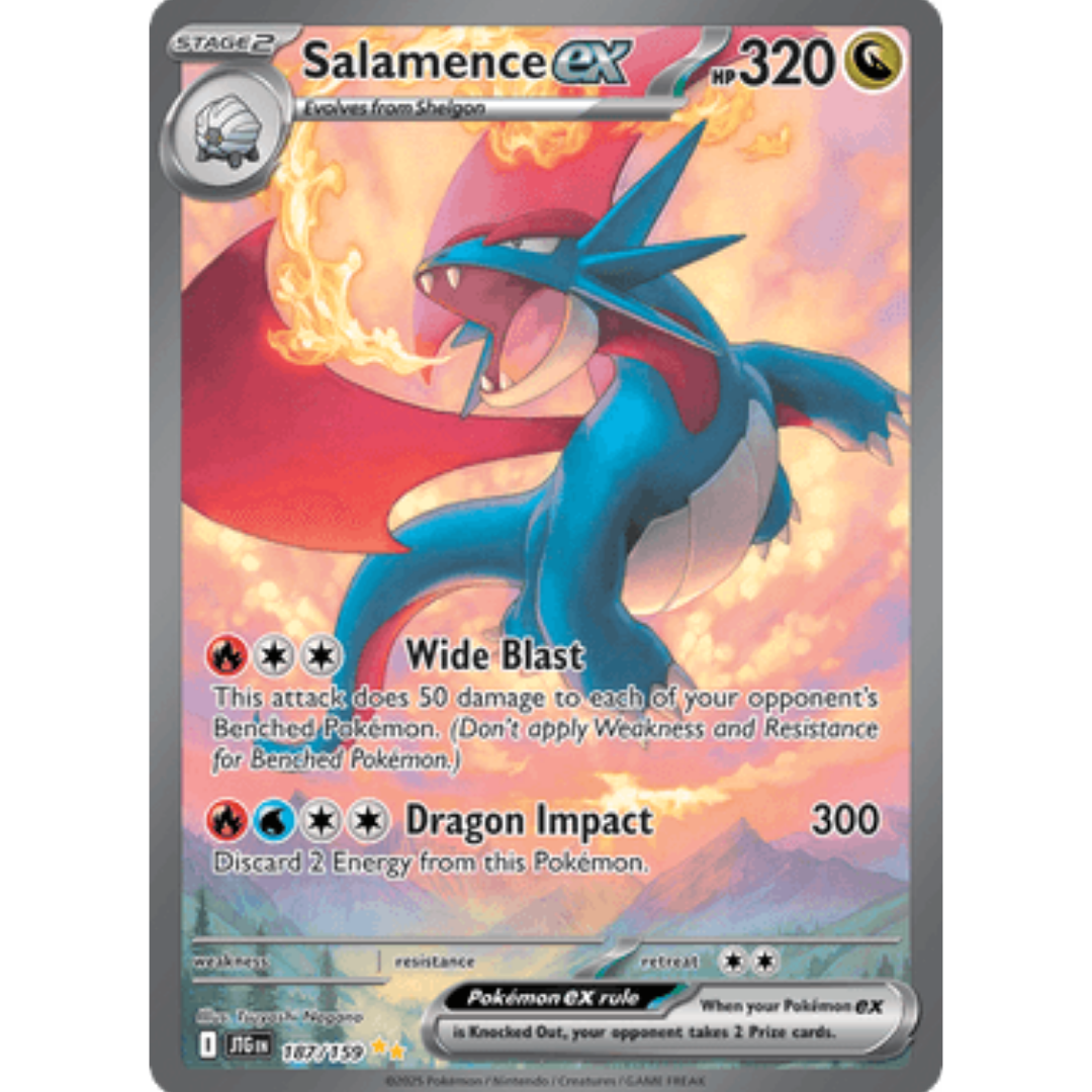 Salamence ex 187/159 - Holofoil SV09 Journey Together - Special Illustration Rare