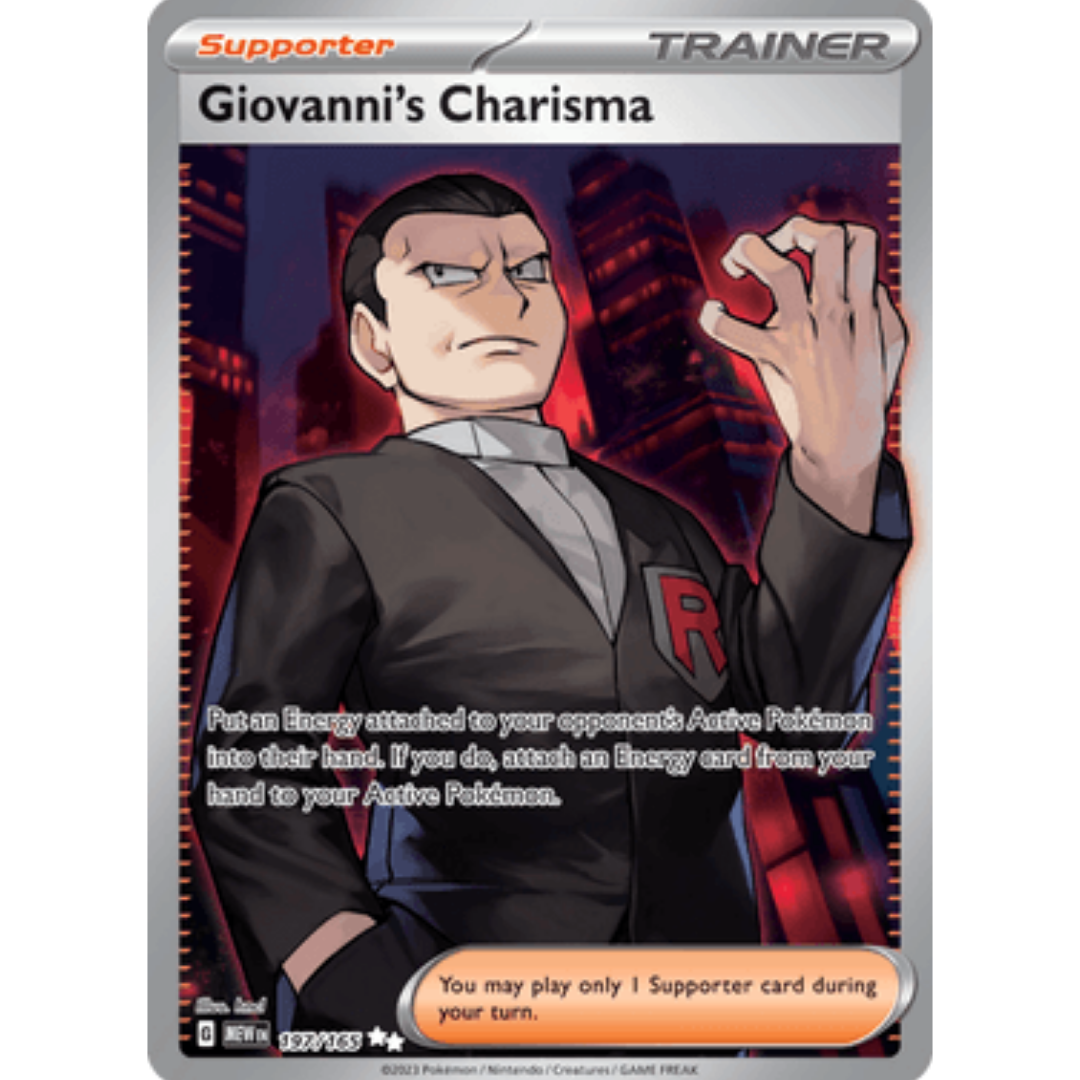 Giovanni's Charisma 197/165 - Holofoil SV Scarlet & Violet 151 - Ultra Rare