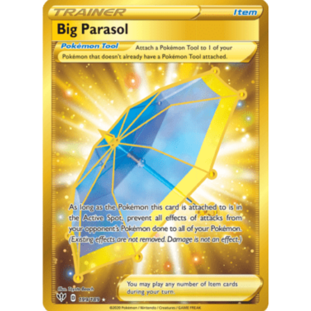 Big Parasol (Secret) 199 - Holofoil SWSH03 Darkness Ablaze - Secret Rare