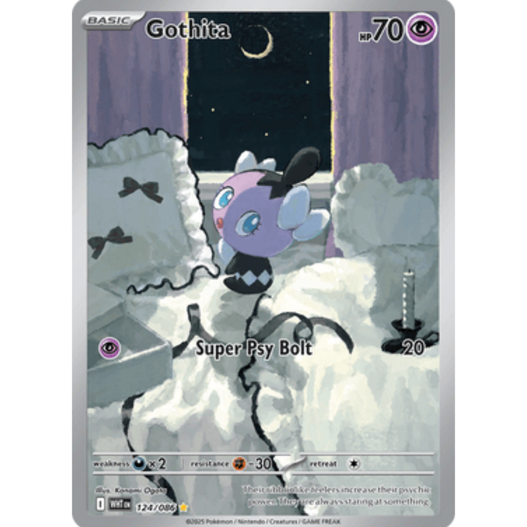 Gothita 124/086 - Holofoil SV White Flare - Illustration Rare