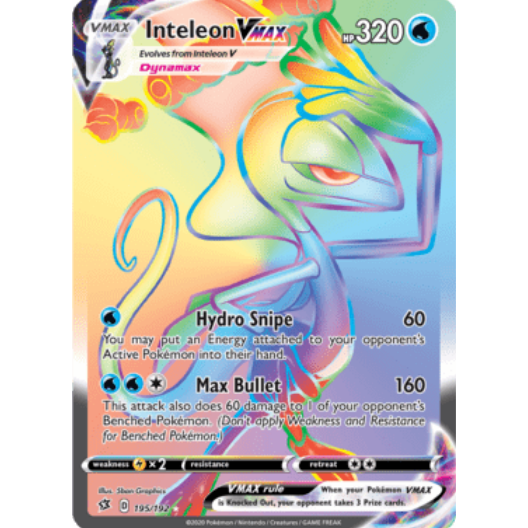 Inteleon VMAX (Secret)/192 - Holofoil SWSH02 Rebel Clash - Secret Rare