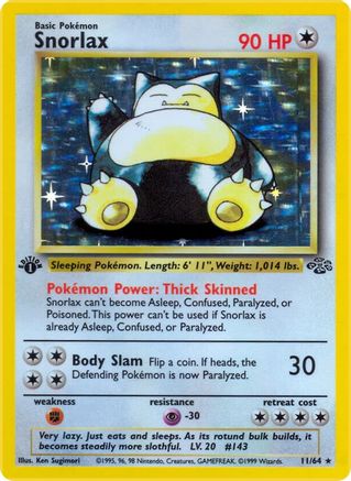 Snorlax (11) 011 - Unlimited Holofoil Jungle - Holo Rare