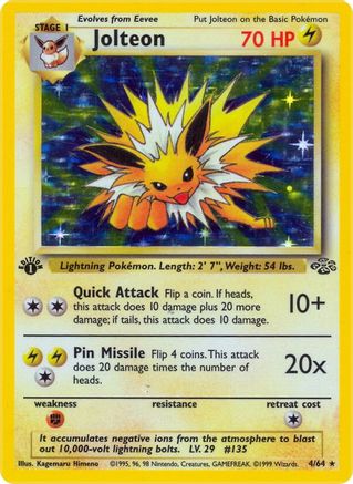 Jolteon (4) 004 - Unlimited Holofoil Jungle - Holo Rare
