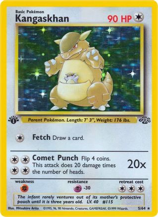 Kangaskhan (5) 005 - Unlimited Holofoil Jungle - Holo Rare