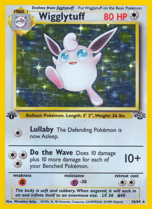 Wigglytuff (16) 016/64 - 1st Edition Holofoil Jungle - Holo Rare