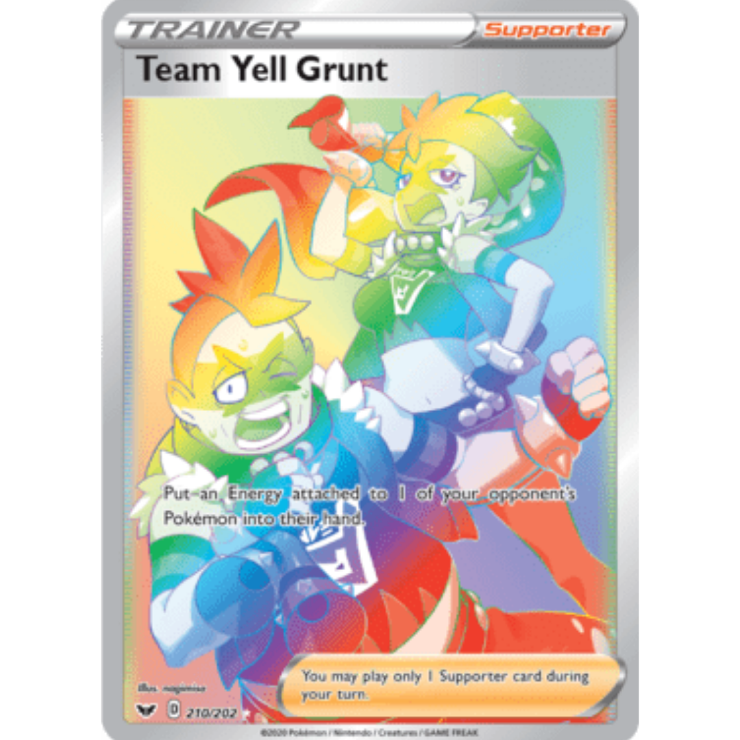 Team Yell Grunt (Secret) 210 - Holofoil SWSH01 Sword & Shield Base Set - Secret Rare